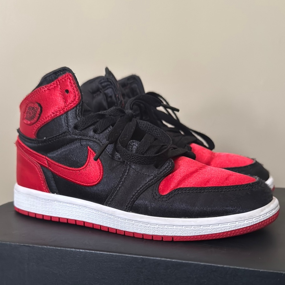 Jordan 1 Black and Red High-Top Sneakers